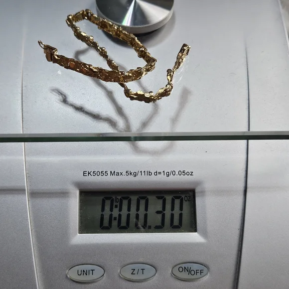 9k Gold Real Solid Yellow 7" 8 Grams - Picture 13 of 14